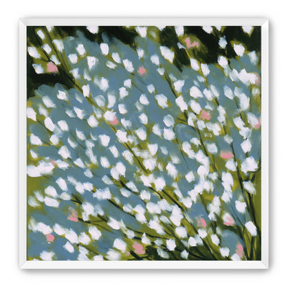 Pink breaks the white field
