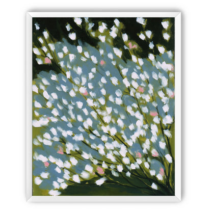 Pink breaks the white field