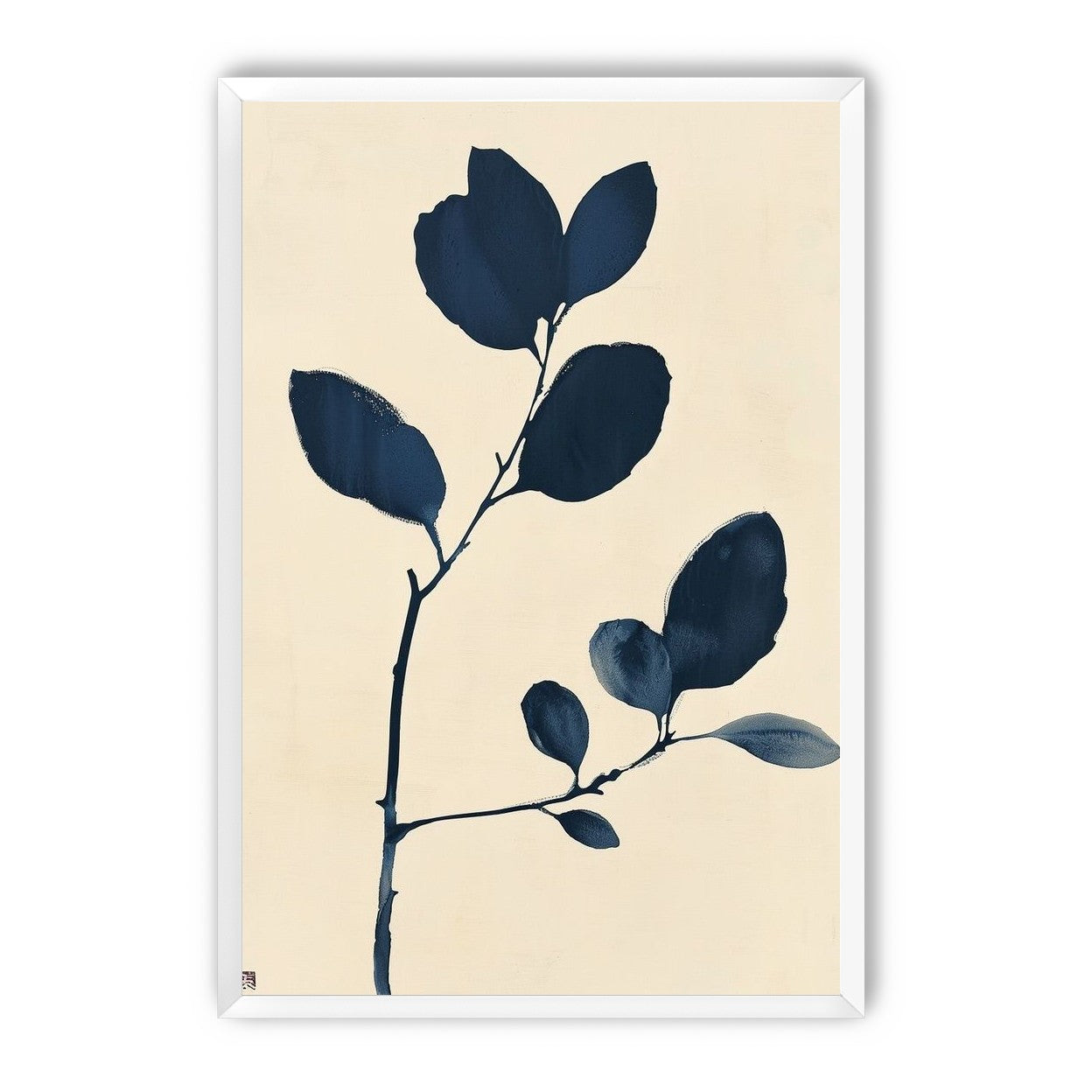 Ink leaves on bare stem