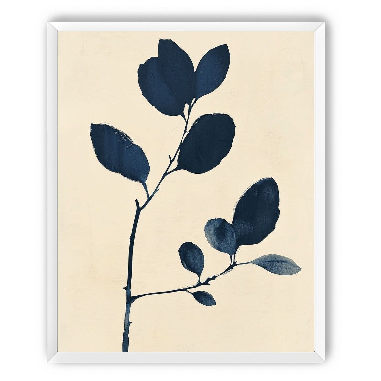 Ink leaves on bare stem