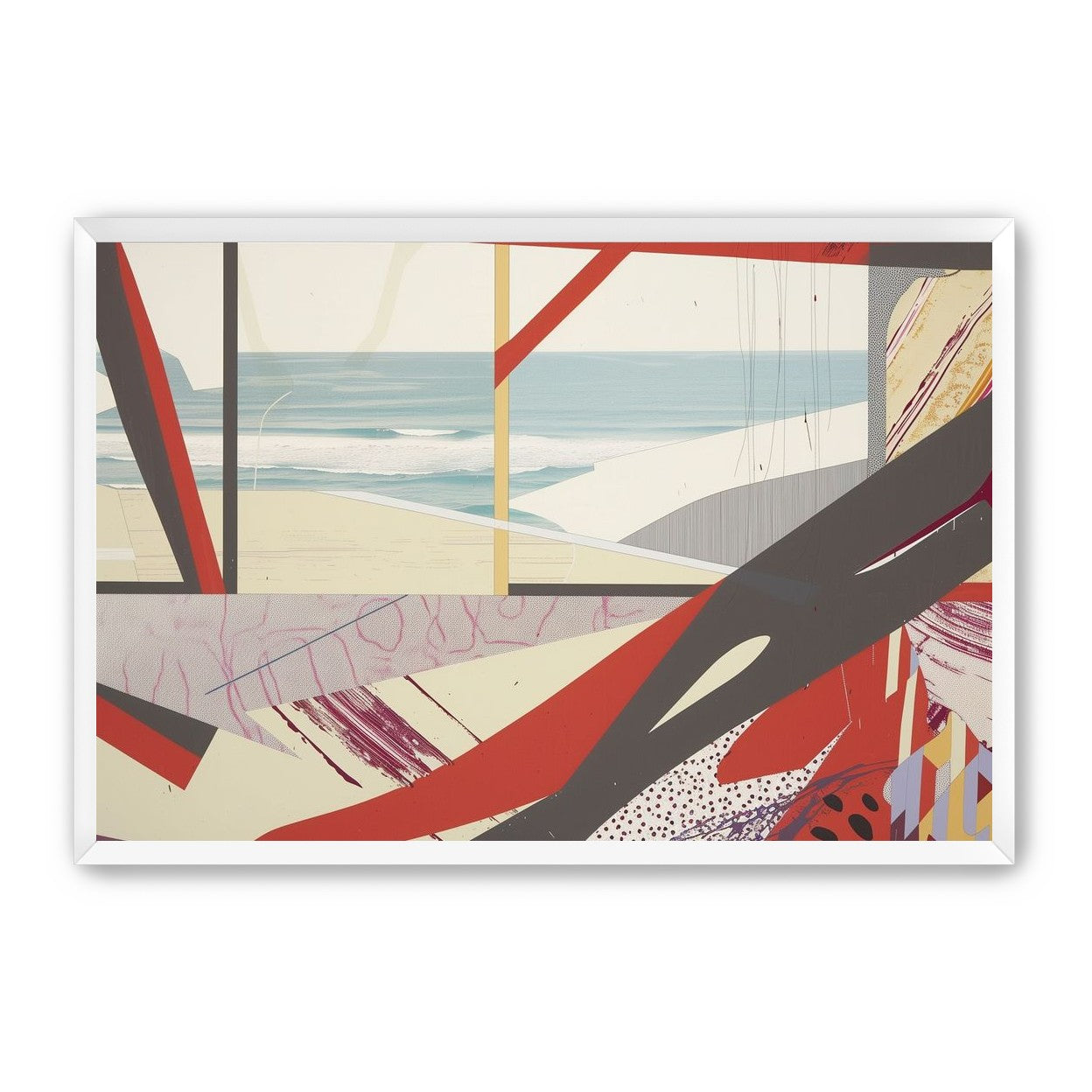 Beach horizon within angled bands