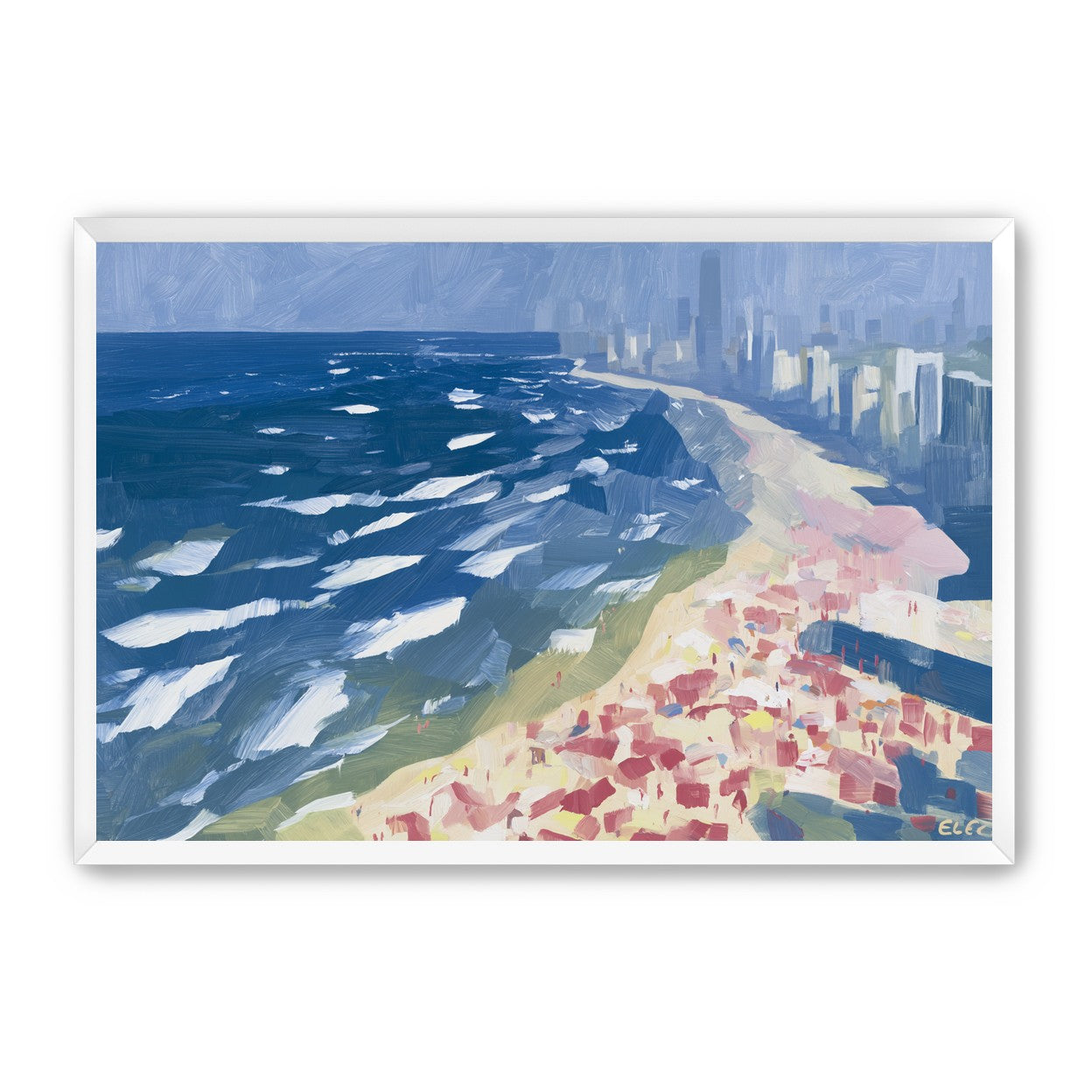 City towers above the surf