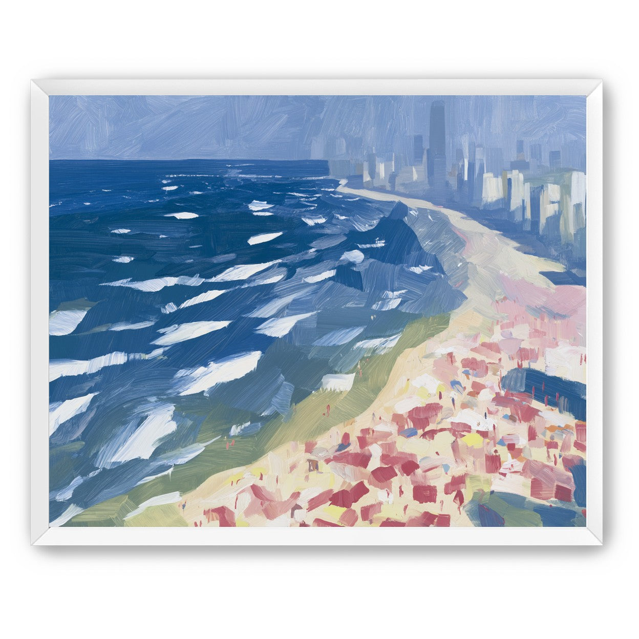 City towers above the surf