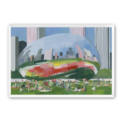 Picnic under the mirrored dome
