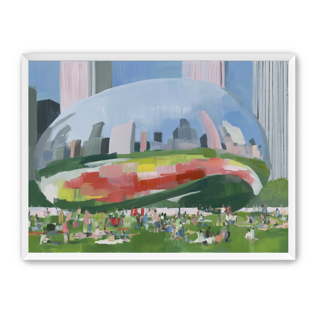 Picnic under the mirrored dome