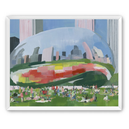 Picnic under the mirrored dome
