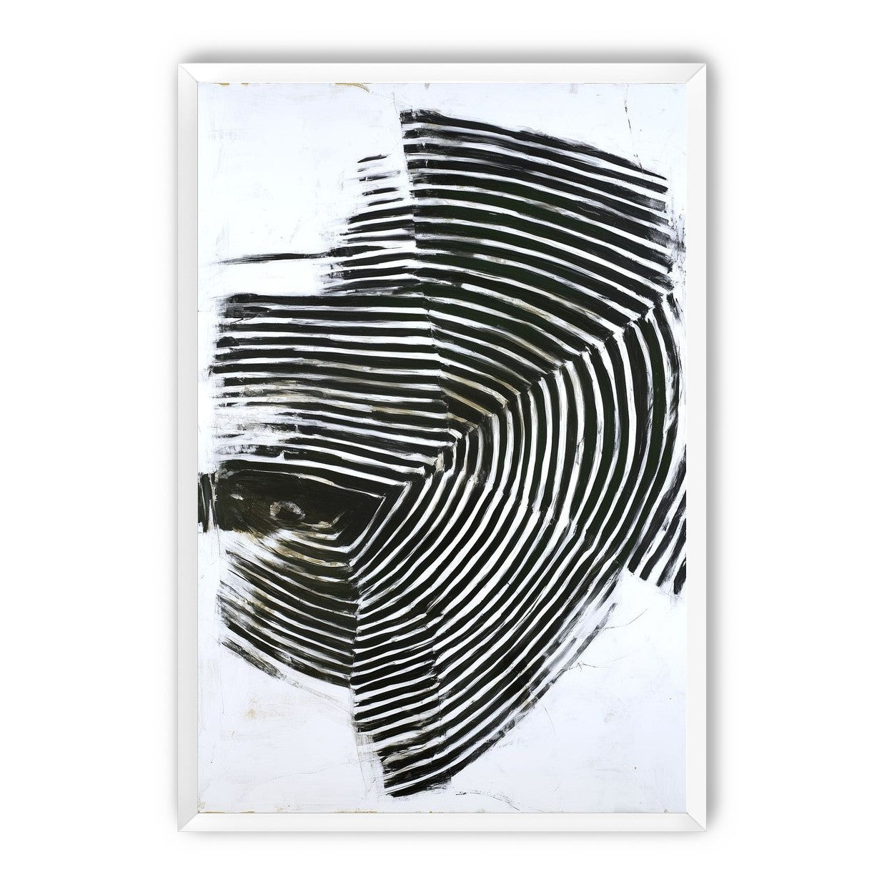 Black bands in white scrape