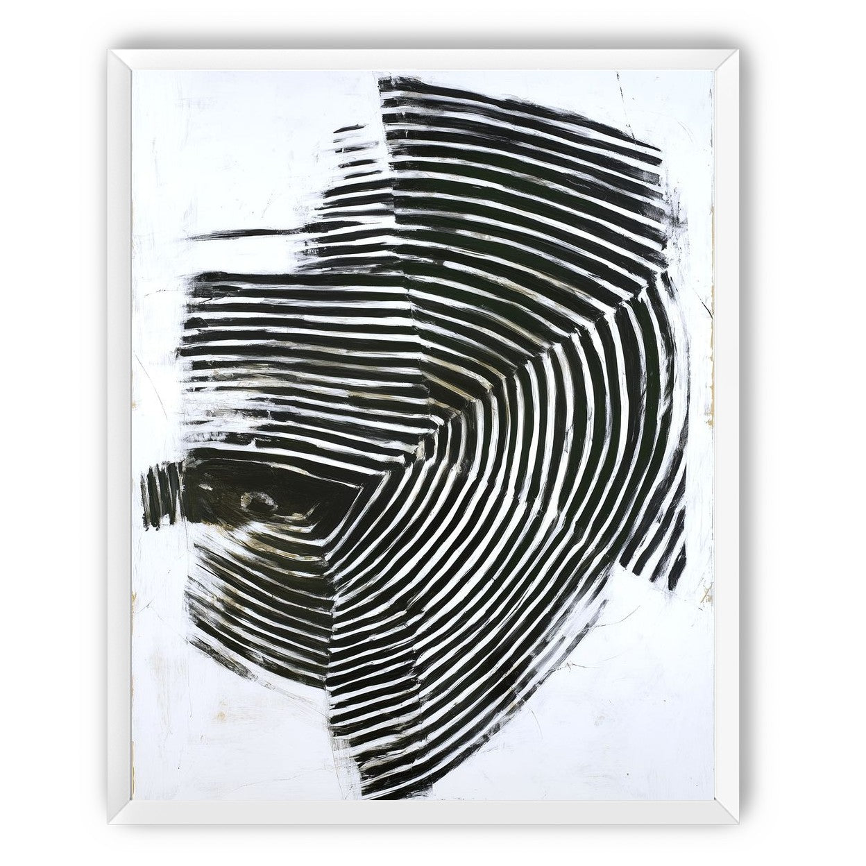 Black bands in white scrape
