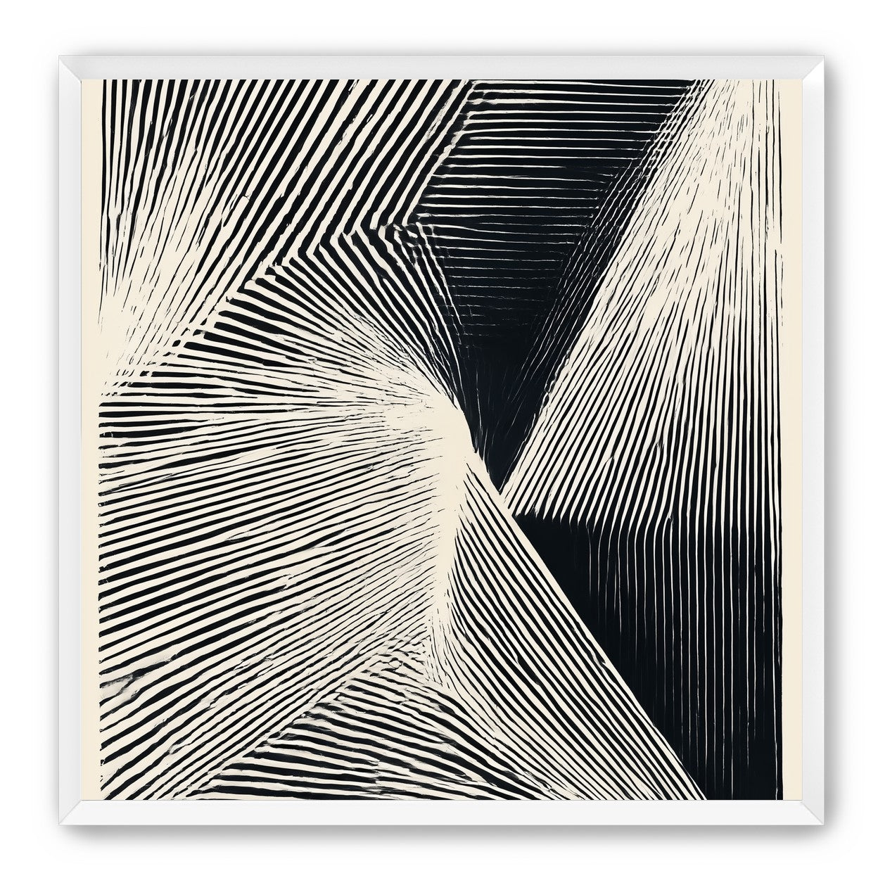 Where the lines break inward