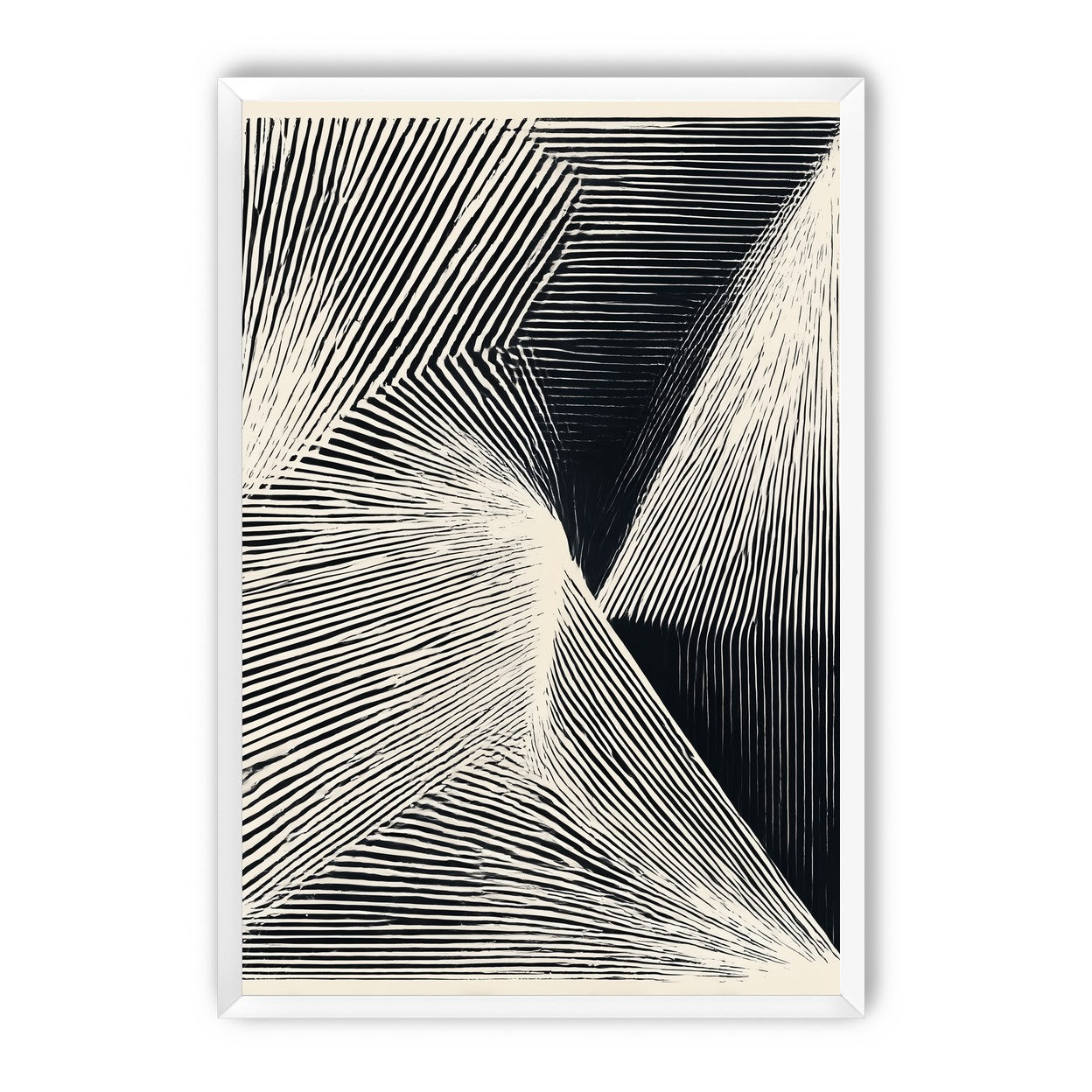 Where the lines break inward