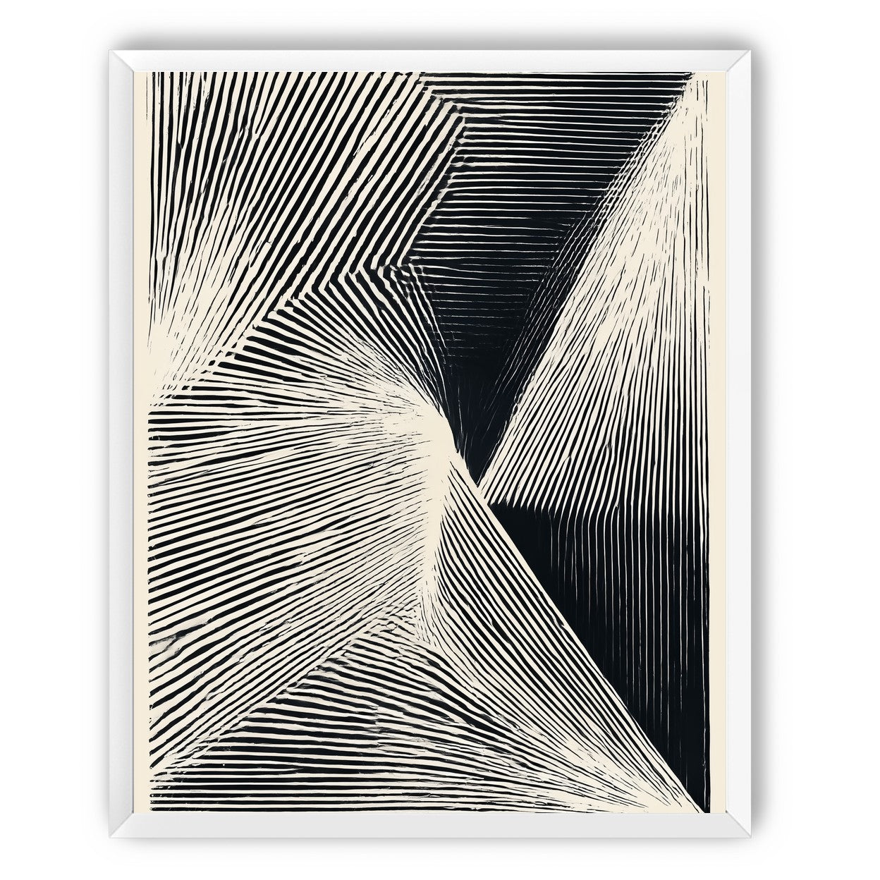 Where the lines break inward