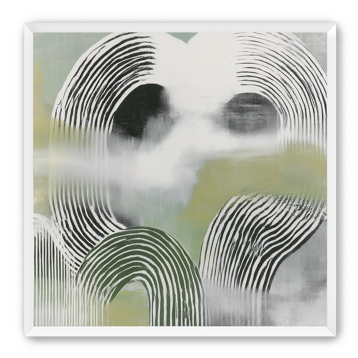 Black arcs in green haze