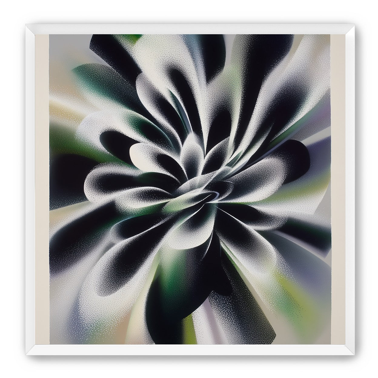 Speckled bloom in motion