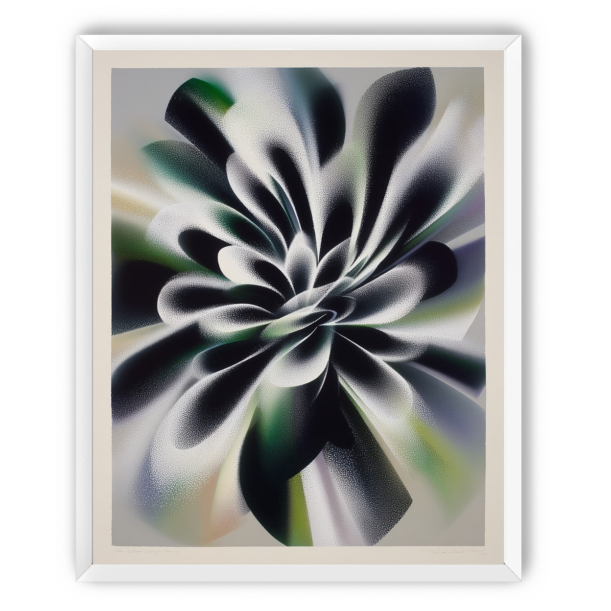 Speckled bloom in motion