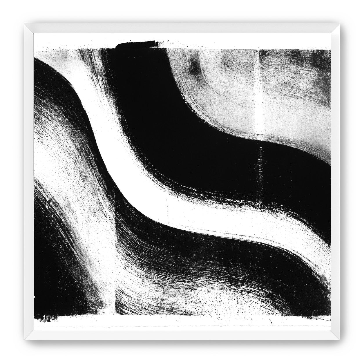 White cut through black