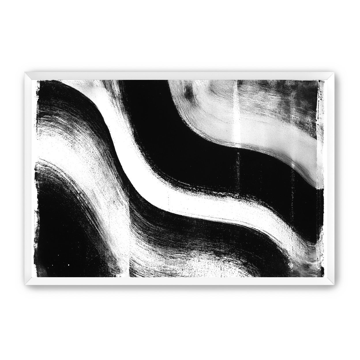 White cut through black