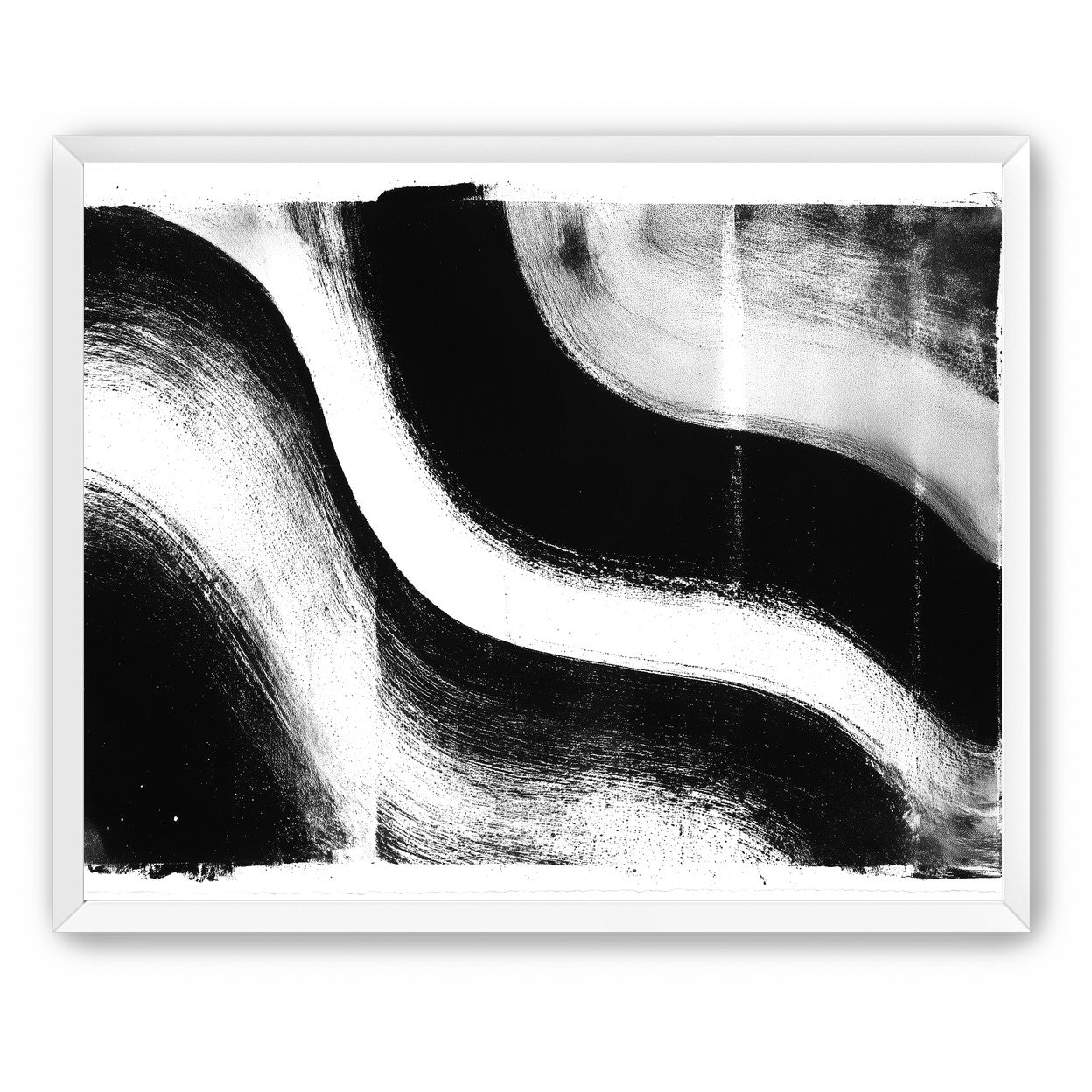 White cut through black