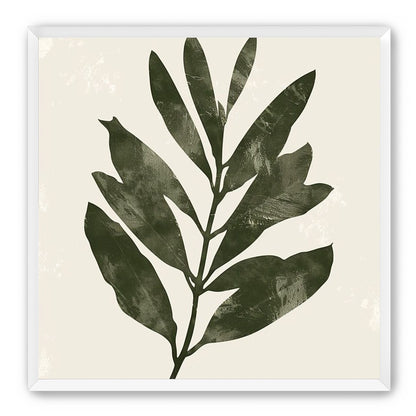 Still branch on pale paper