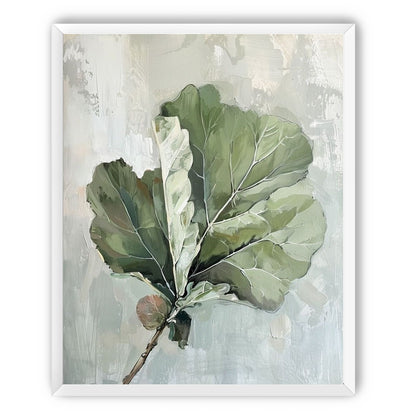 Green leaves in pale wash