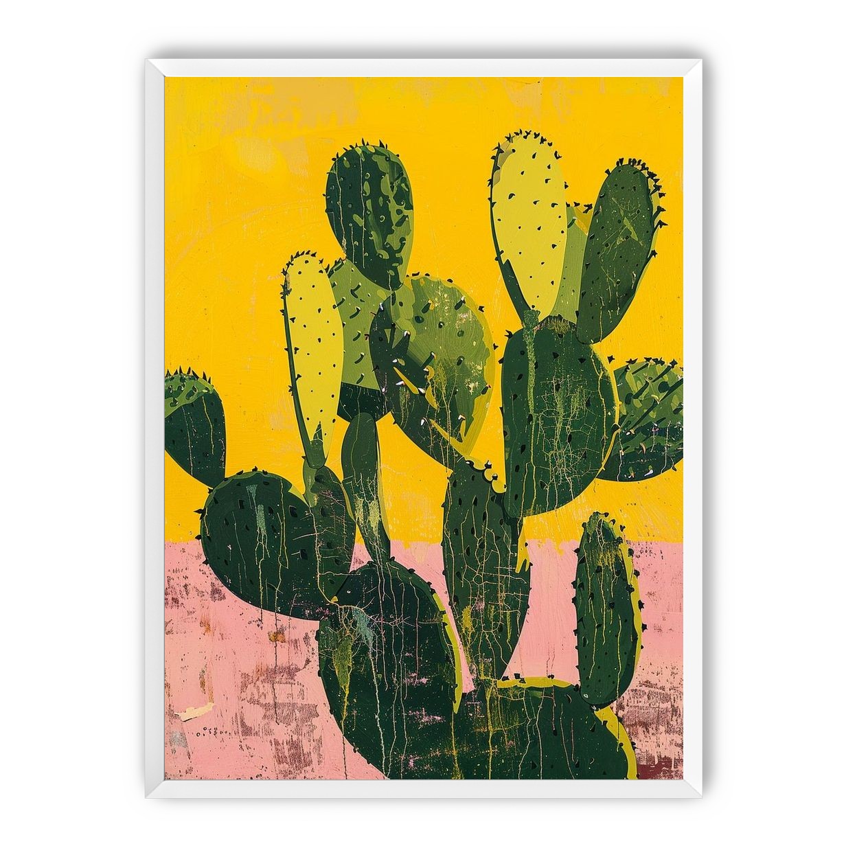 Green pads in yellow sky