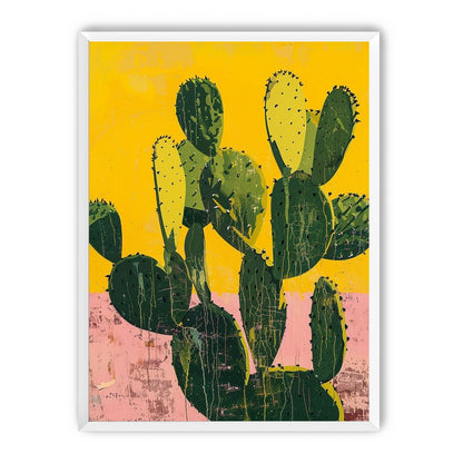 Green pads in yellow sky