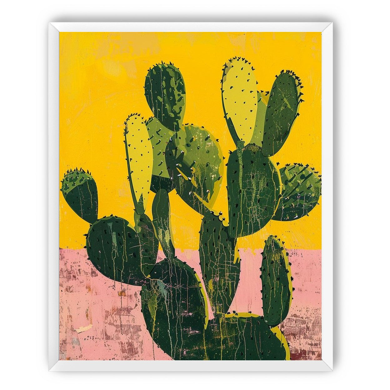 Green pads in yellow sky