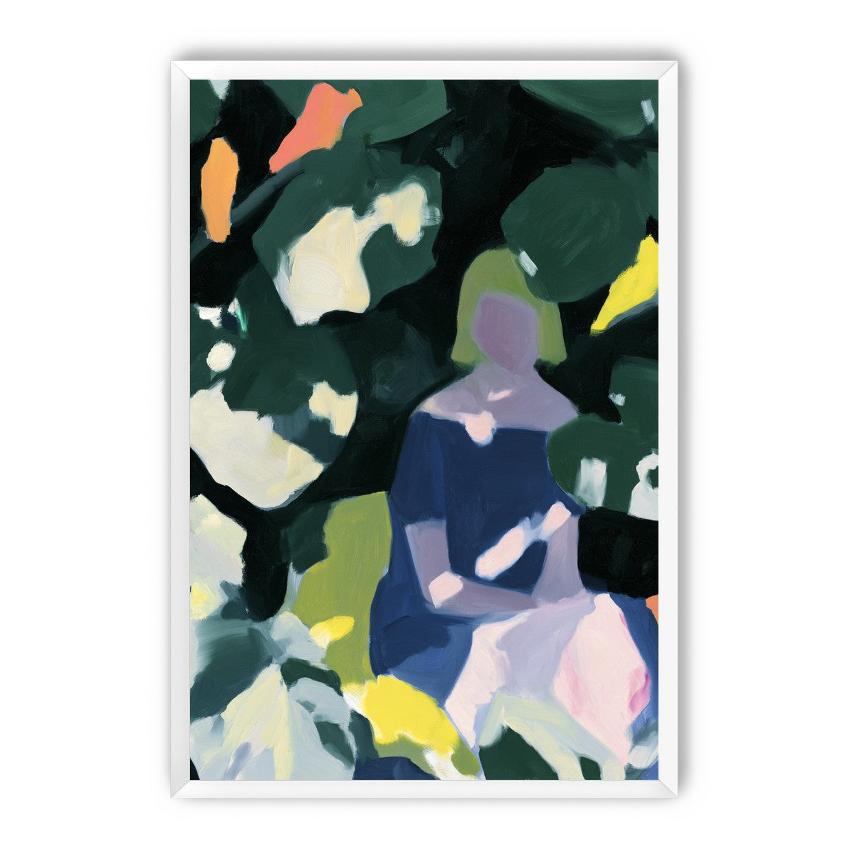 Figure in garden shadows