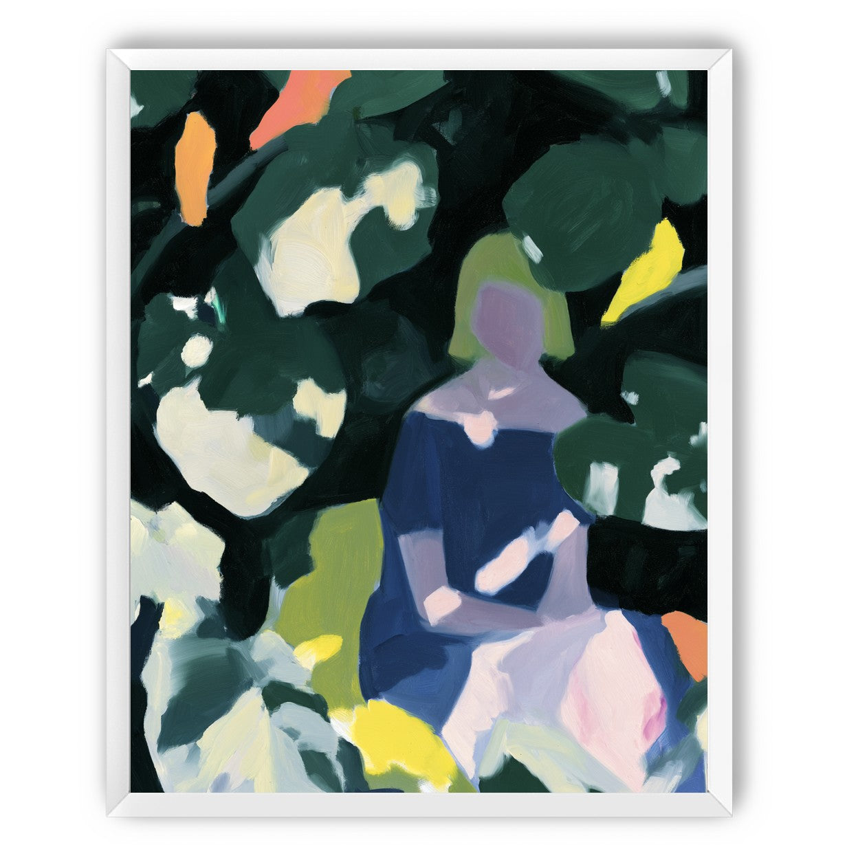 Figure in garden shadows