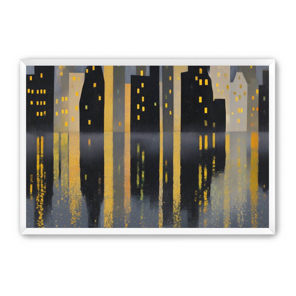 Windows above their reflections