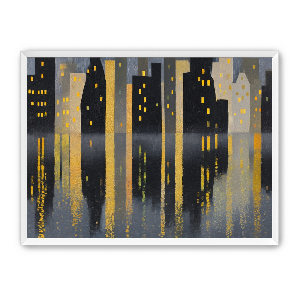 Windows above their reflections