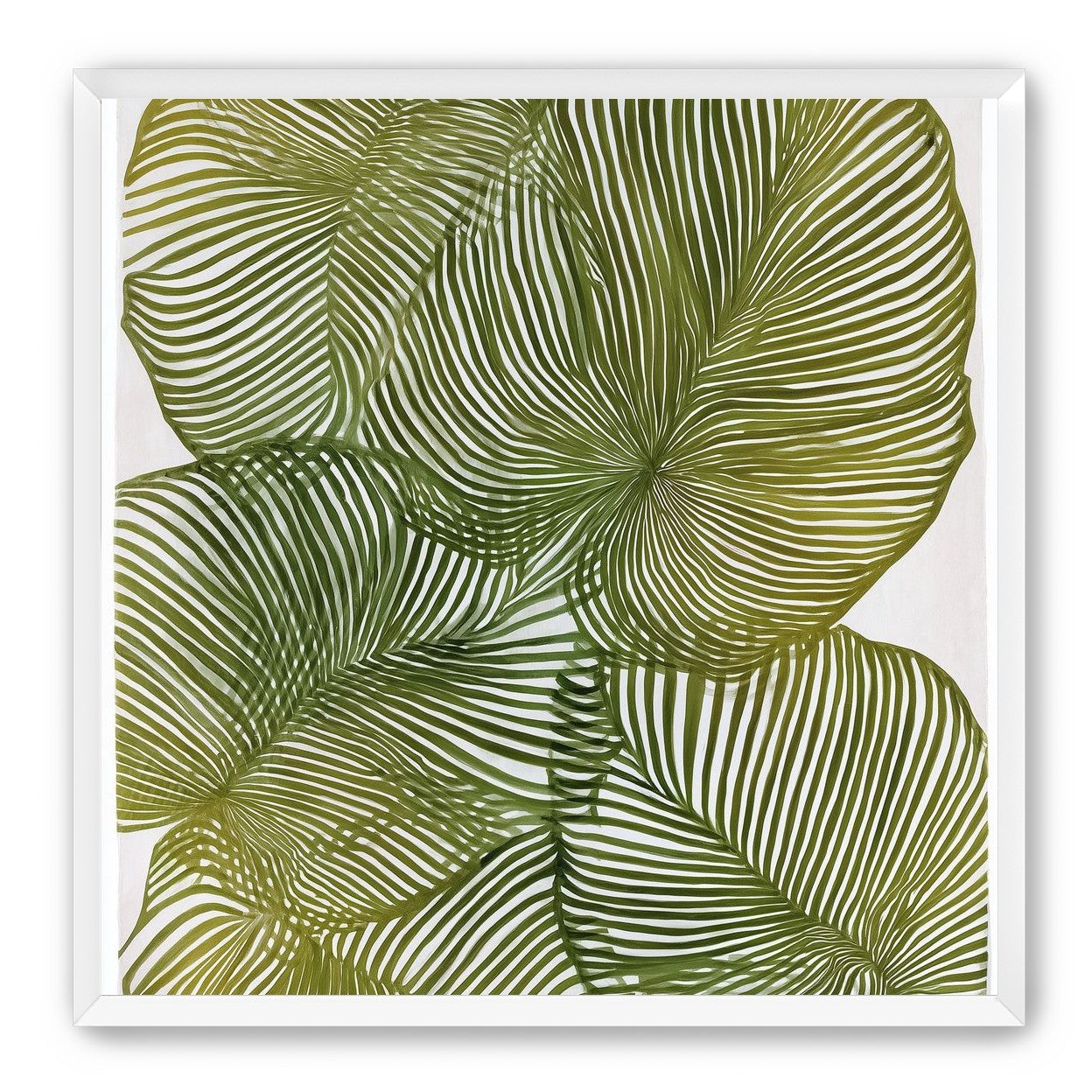 Palm leaves pressed together