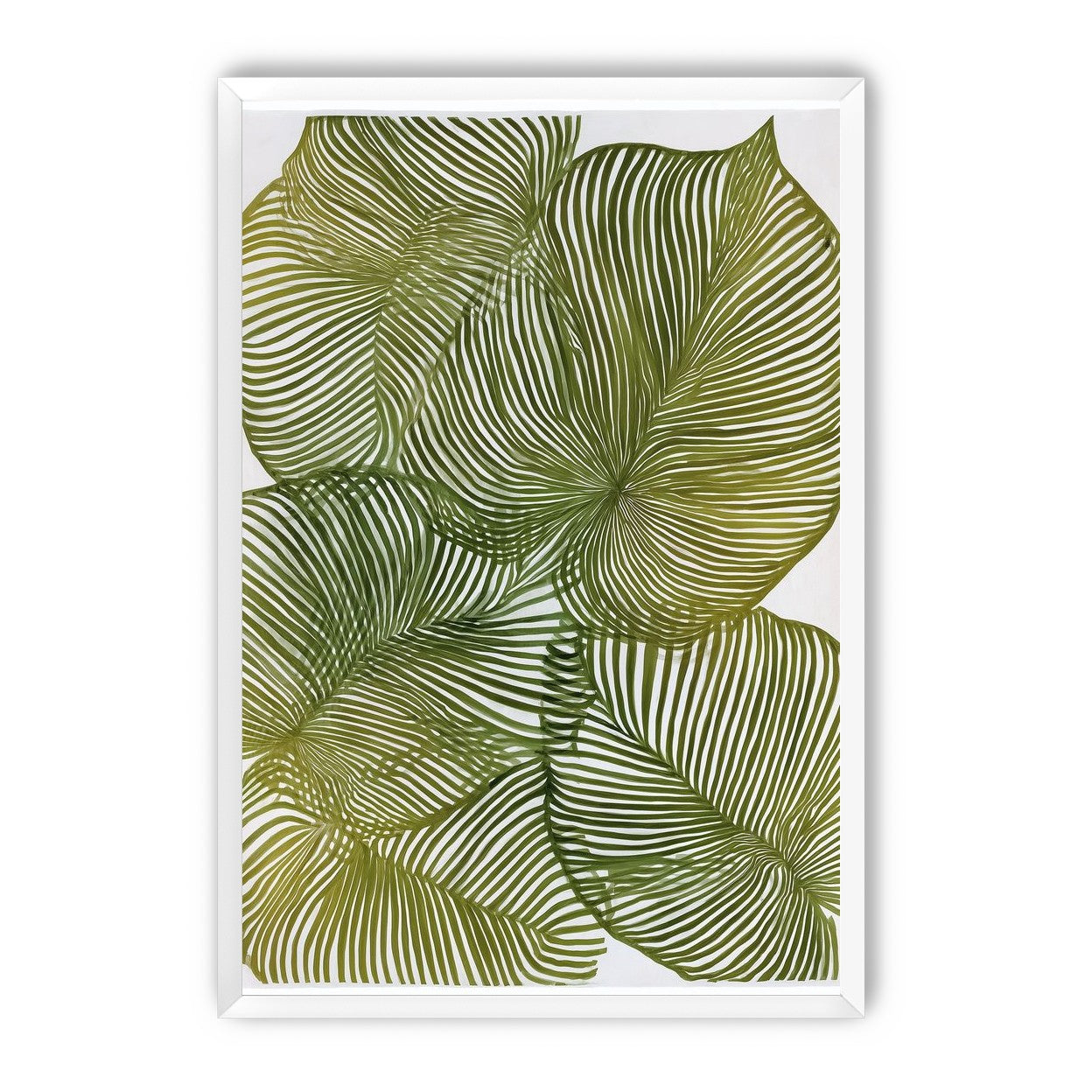 Palm leaves pressed together