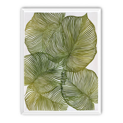 Palm leaves pressed together