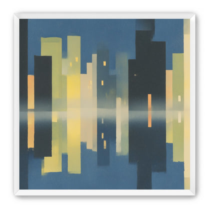 Night towers in still water