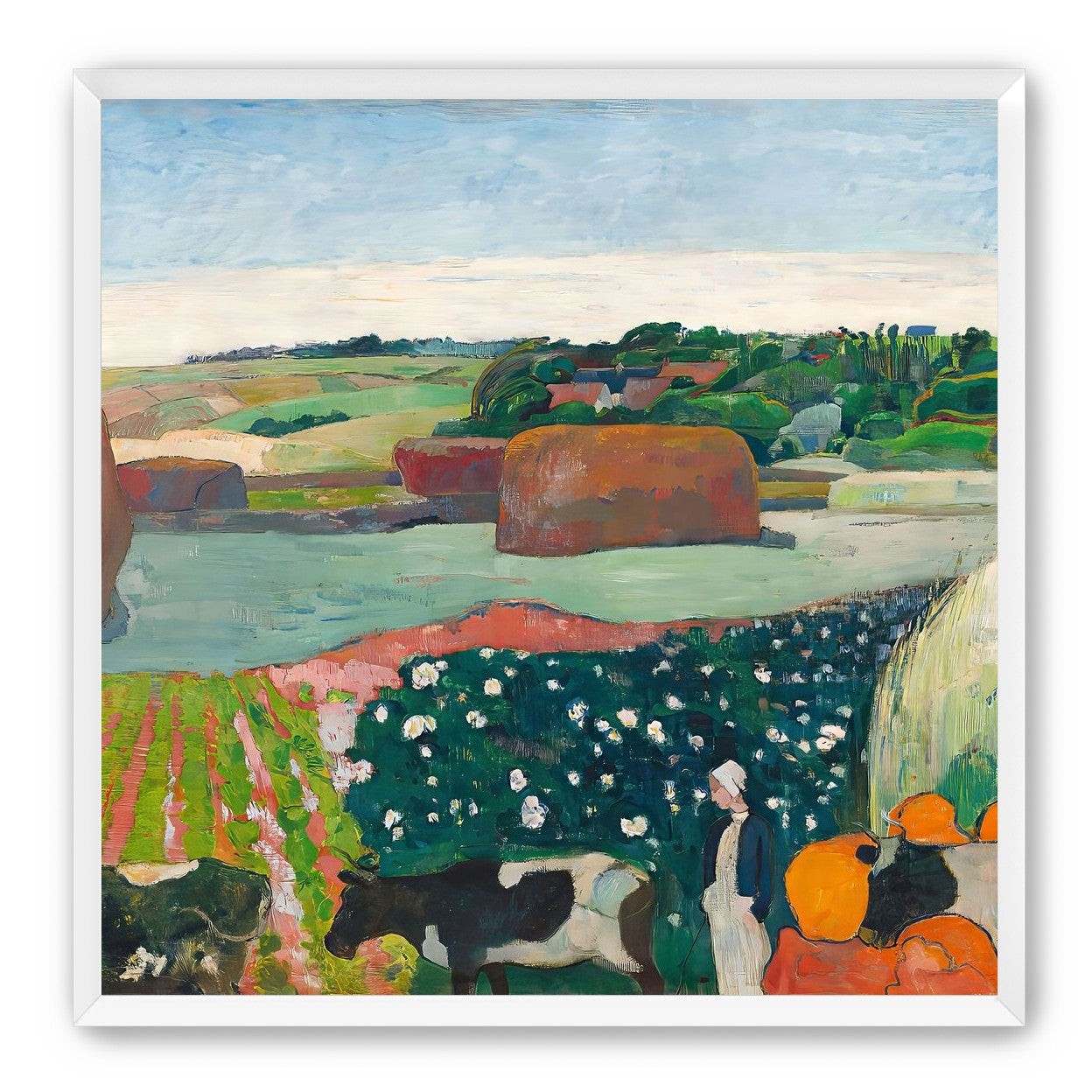 Haystacks in Brittany by Gauguin