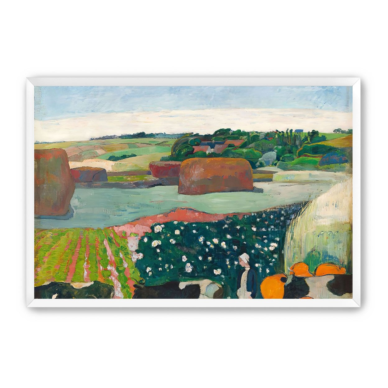 Haystacks in Brittany by Gauguin