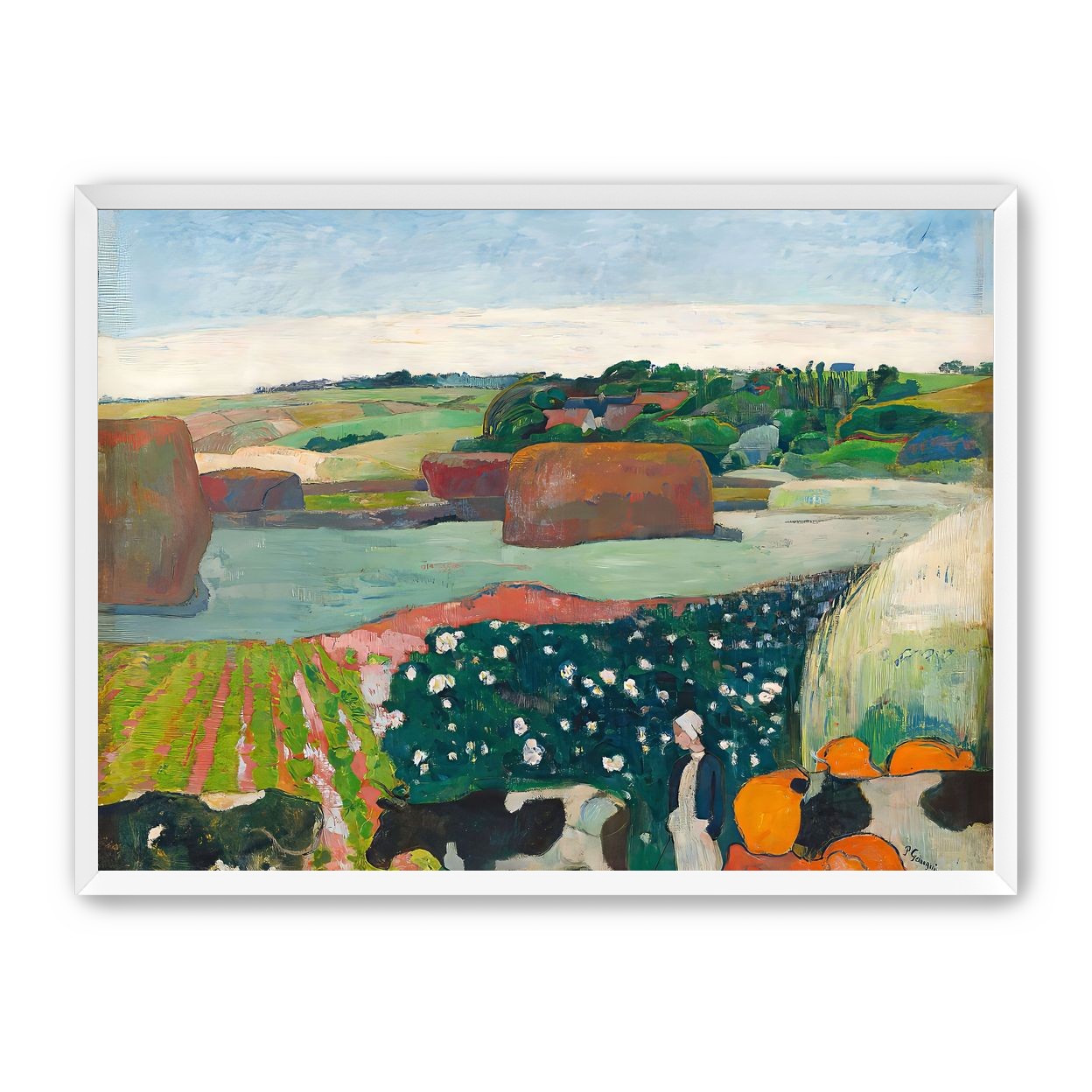 Haystacks in Brittany by Gauguin