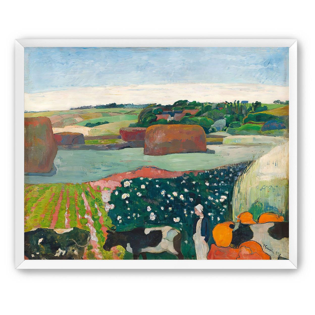 Haystacks in Brittany by Gauguin