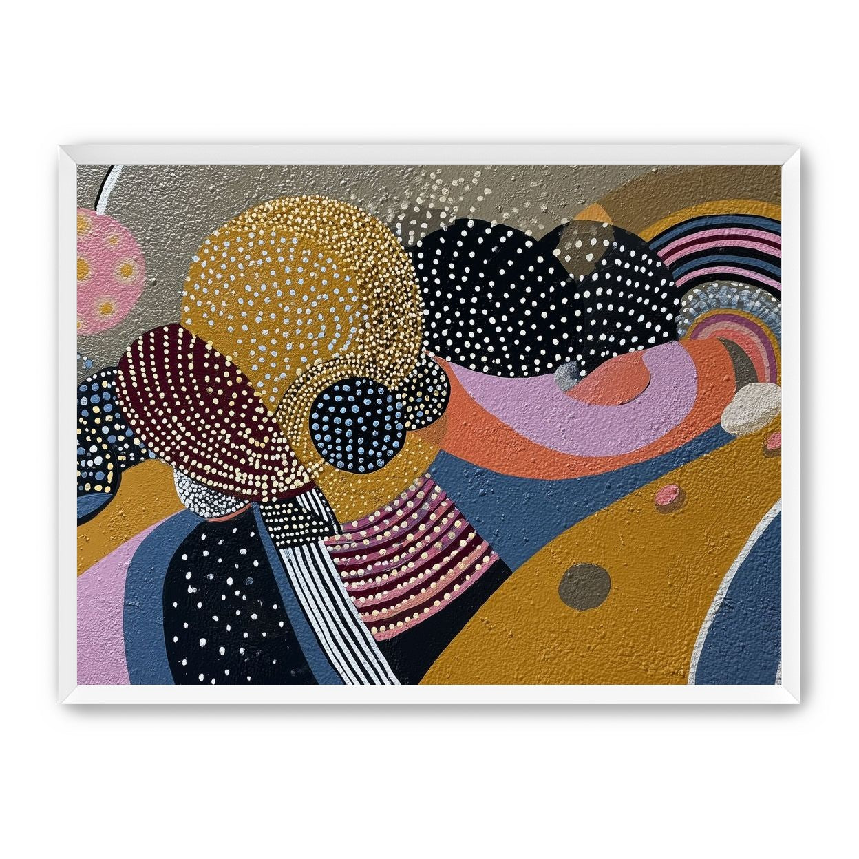Overlapping Dotted Shapes