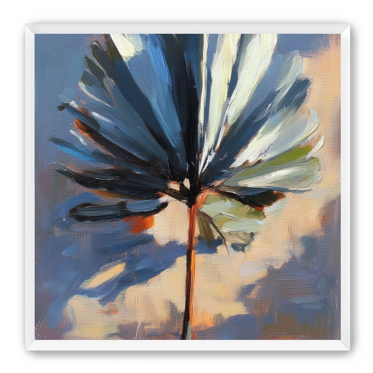 Veined Leaf in Thick Paint