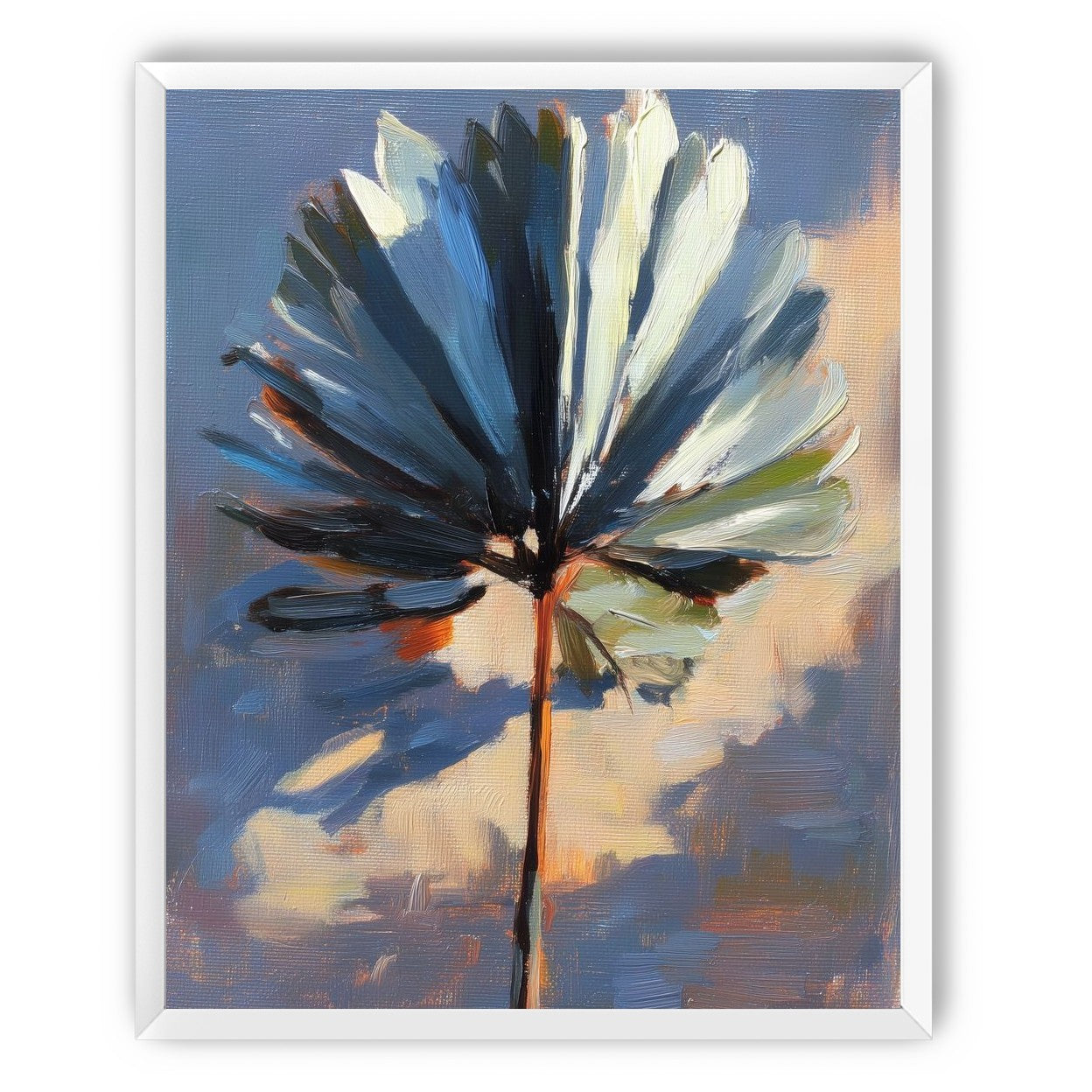 Veined Leaf in Thick Paint