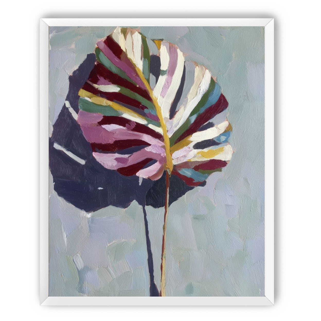Leaf with Multicolored Veins