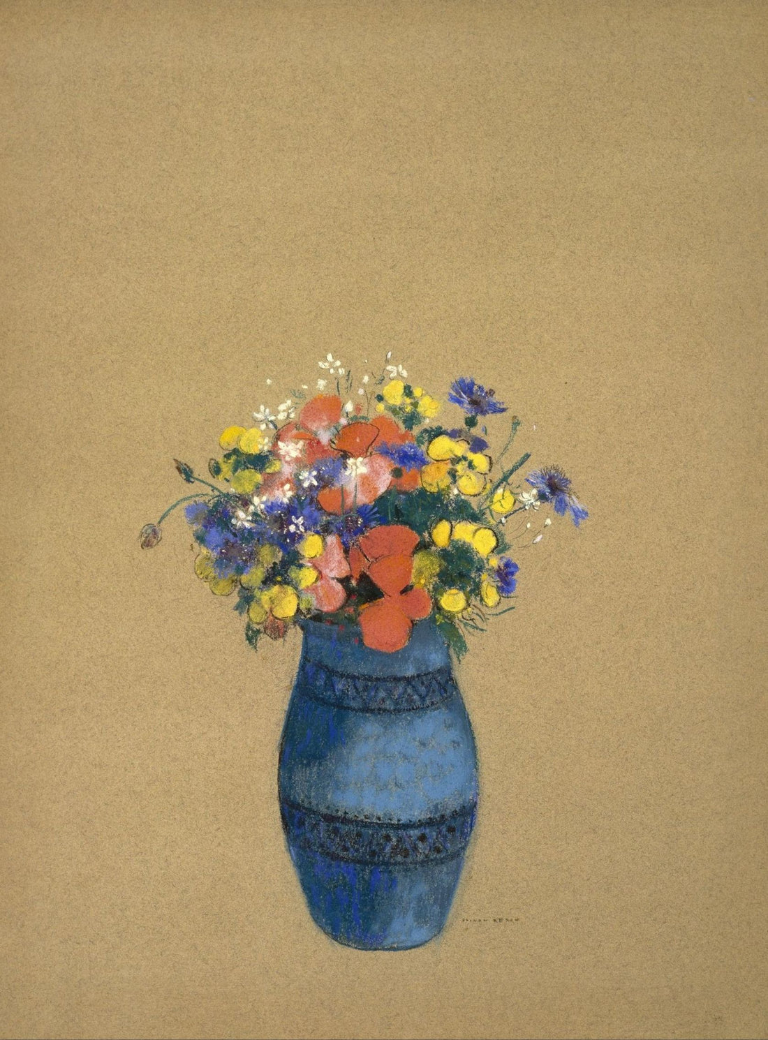 A quiet vase of wildflowers