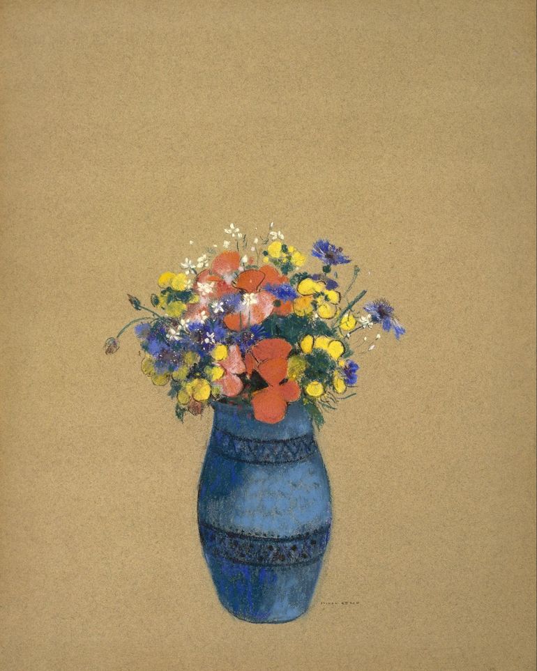 A quiet vase of wildflowers
