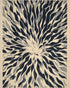 Dark forms around a white center