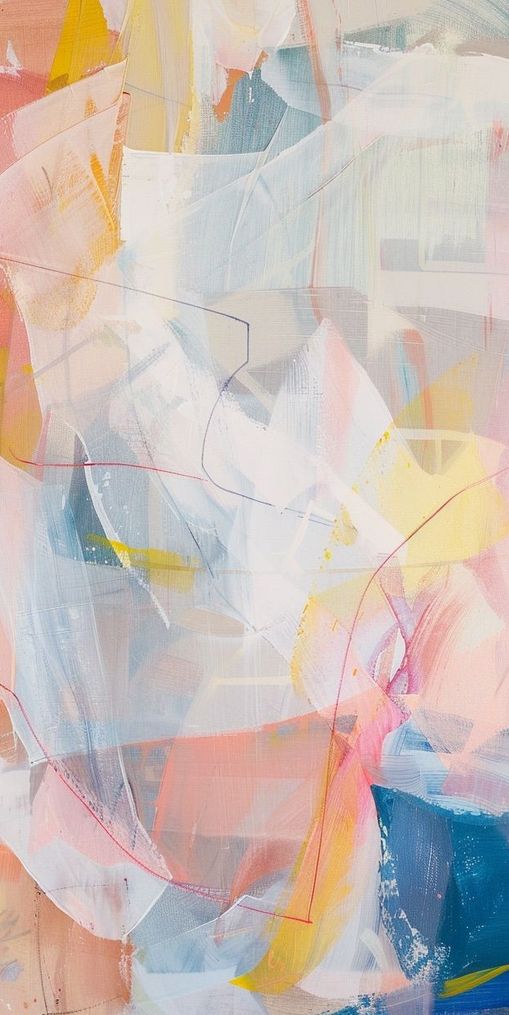Non-Representational: Pale layers with a red loop