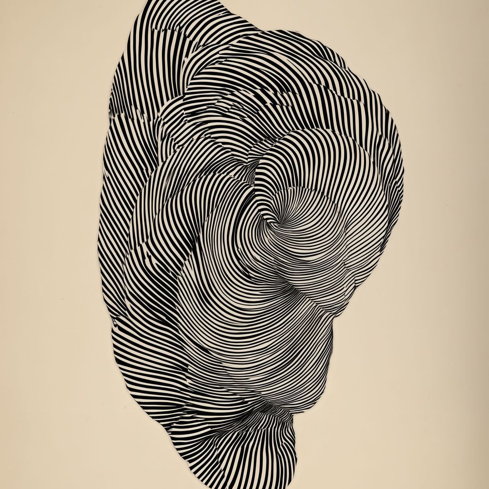 Vortex in a striped head