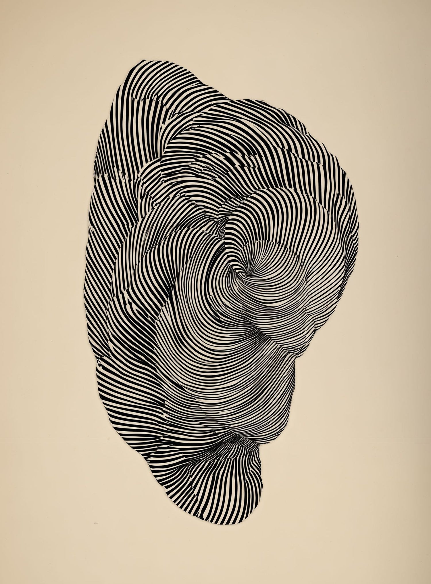 Vortex in a striped head