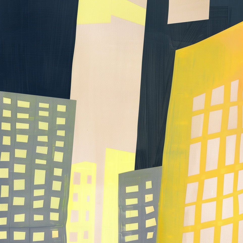 Windows lit in the towers