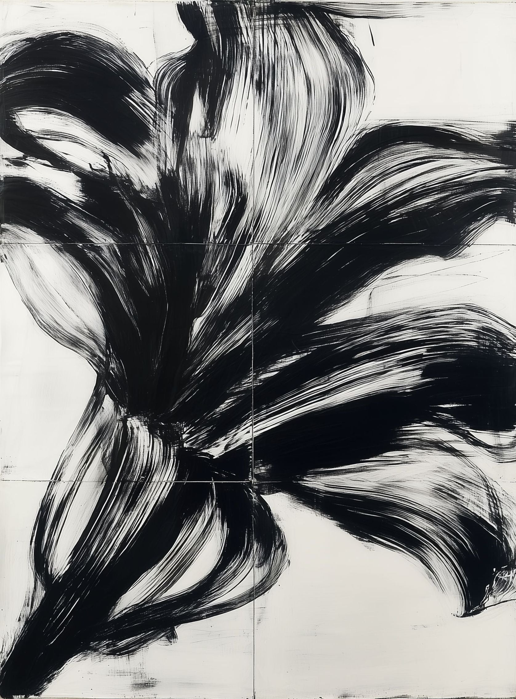 Black surge on white grid